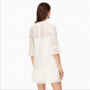 KateSpade lace flounce shift dress.